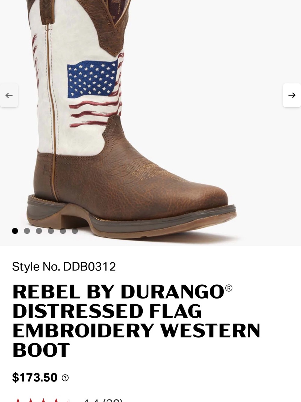 Durango Brown & White Kids' Western Boot